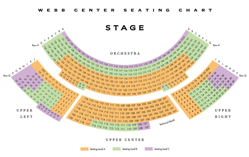Del E. Webb Center for the Performing Arts Seating Chart